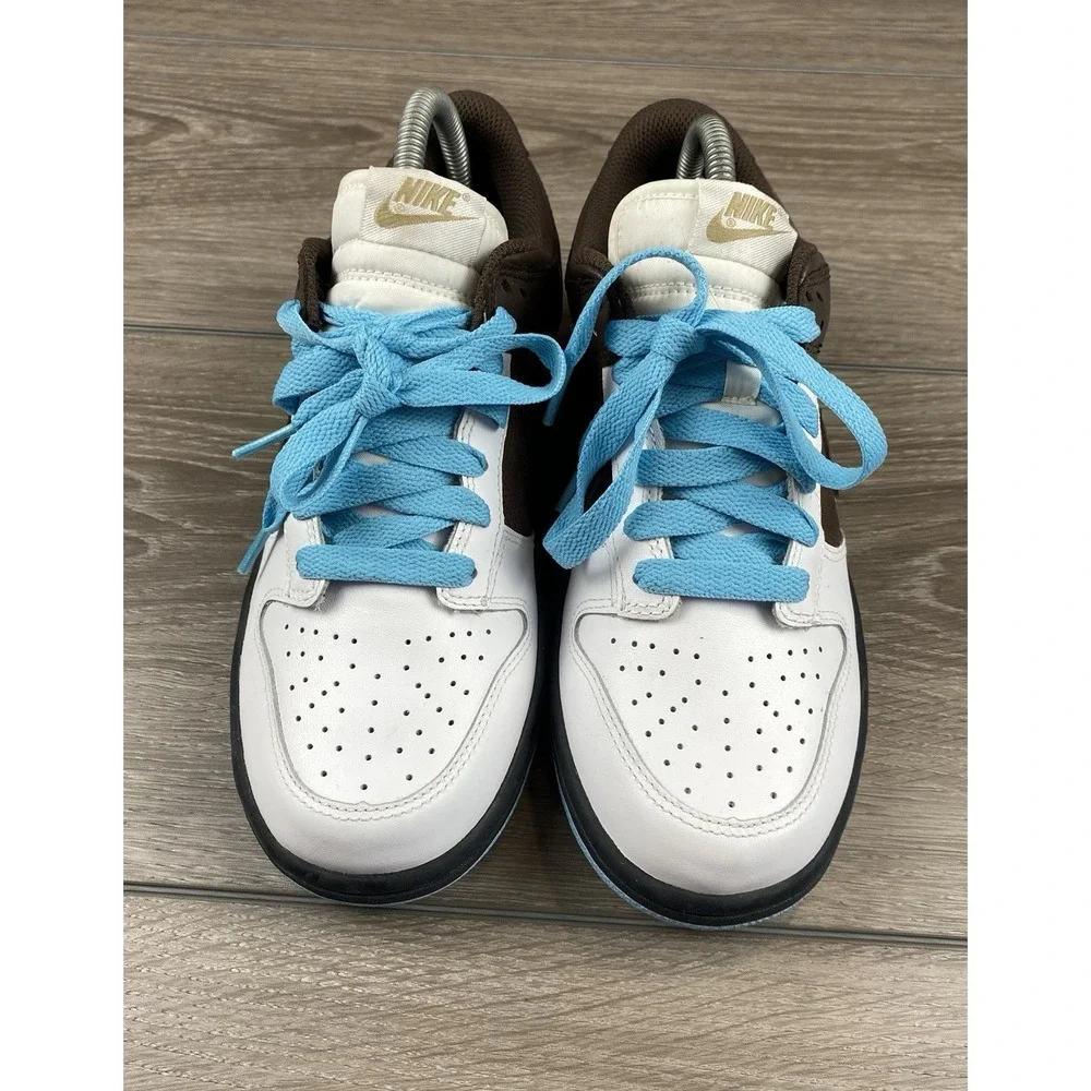 Nike Women's Dunk Low White Baroque‎ Brown Low Top Sneakers White Size 8.5